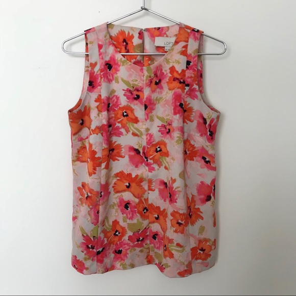 DONATED Loft LIKE NEW Watercolor Floral XXSP - Picture 2 of 8